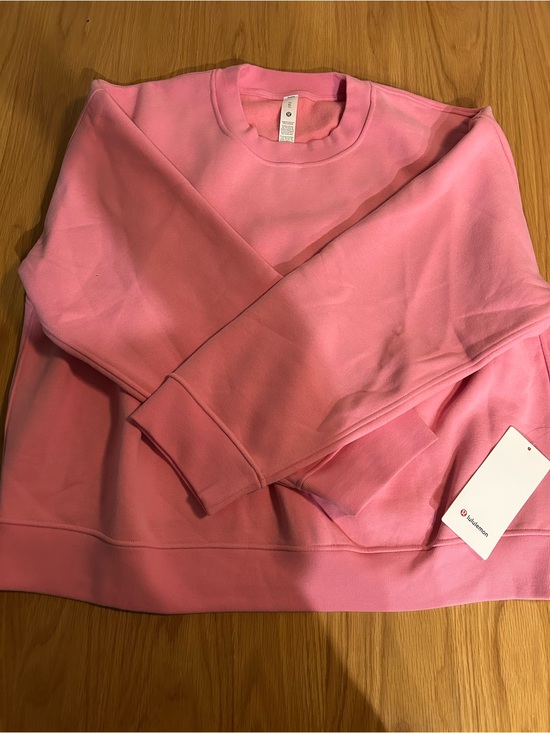 lululemon athletica Tops - Lululemon Women's Steady State SuperLoft Crew Candy Cloud Pink Size XL NWT